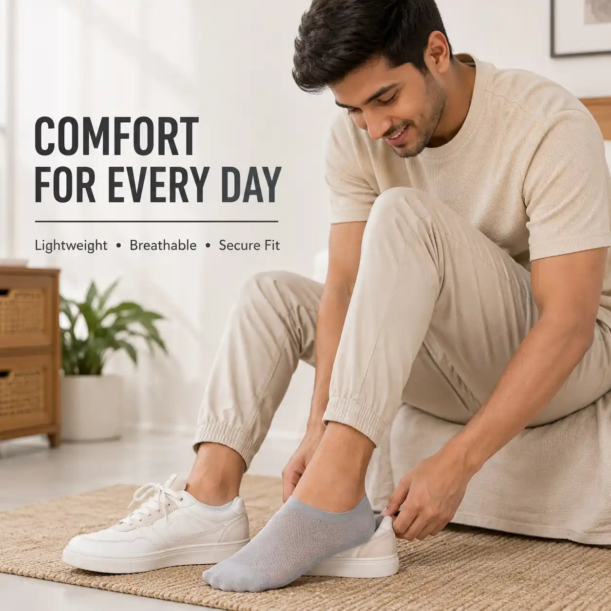 Breathable No-Show Mesh Socks | Anti-Slip Silicone Low Cut Socks | 6-Pair Invisible Grip Socks Pack