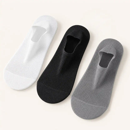 Breathable No-Show Mesh Socks | Anti-Slip Silicone Low Cut Socks | 6-Pair Invisible Grip Socks Pack