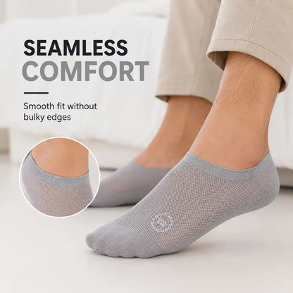 Breathable No-Show Mesh Socks | Anti-Slip Silicone Low Cut Socks | 6-Pair Invisible Grip Socks Pack